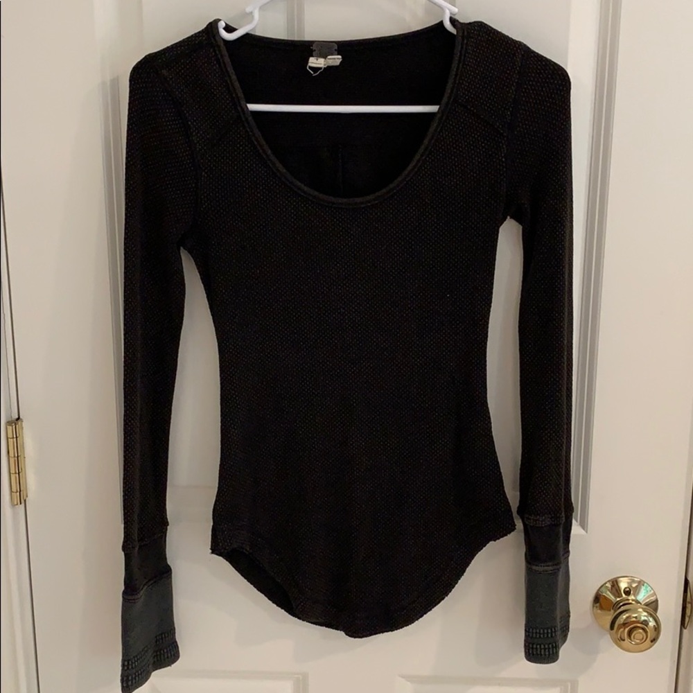Free People Fitted Long Sleeve Shirt